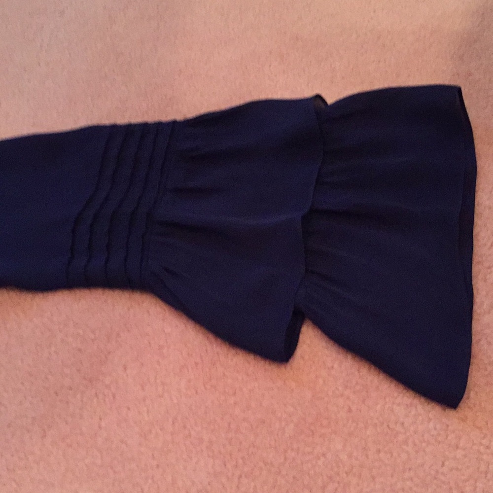 Navy blue silk Parker dress - Picture 6 of 7